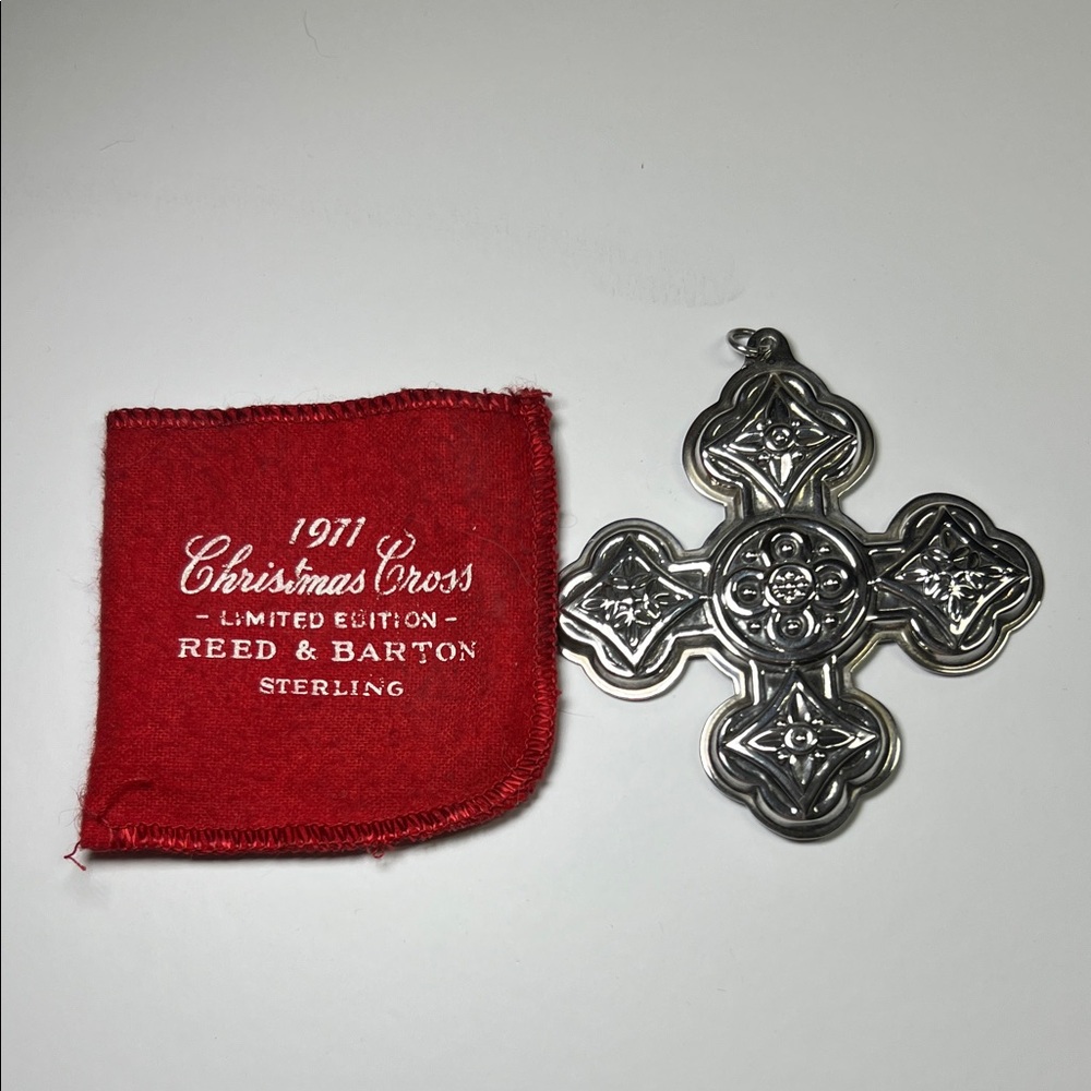 Reed & Barton Silver Christmas Cross Ornament